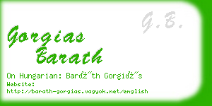 gorgias barath business card